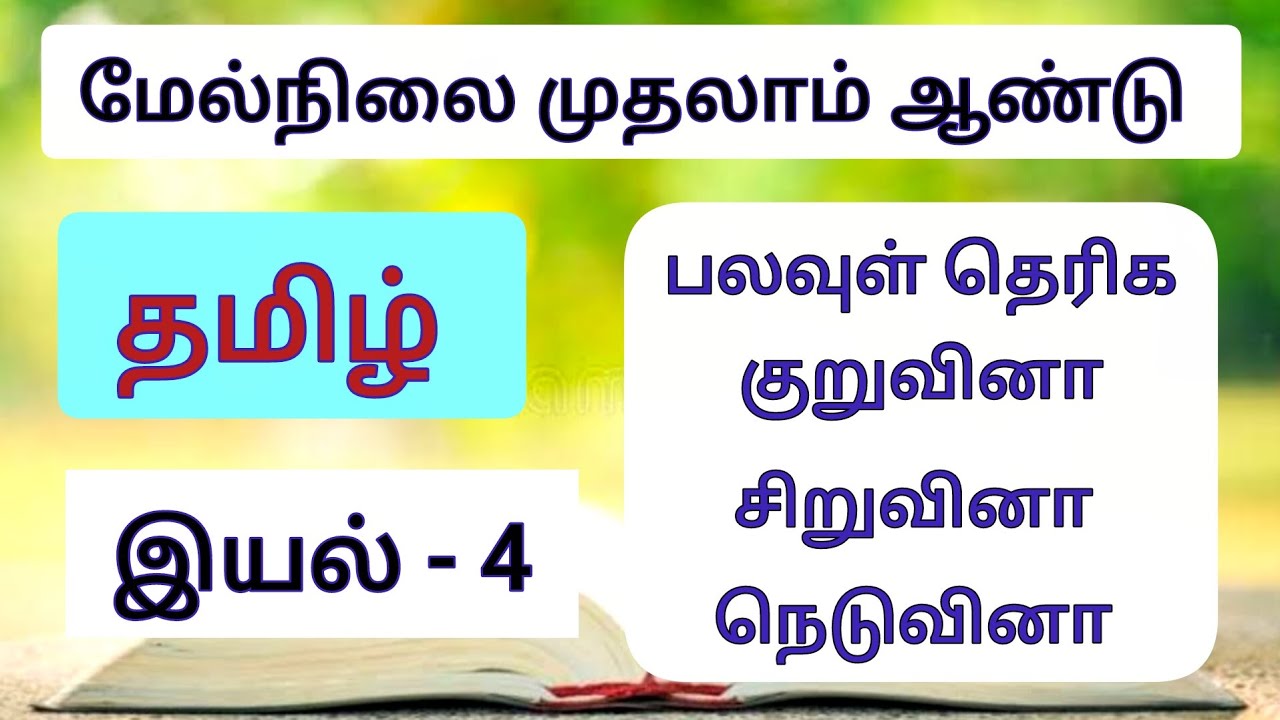 11th std Tamil New book iyal 4  | Book Back Answers | இயல் 4 வினா விடை