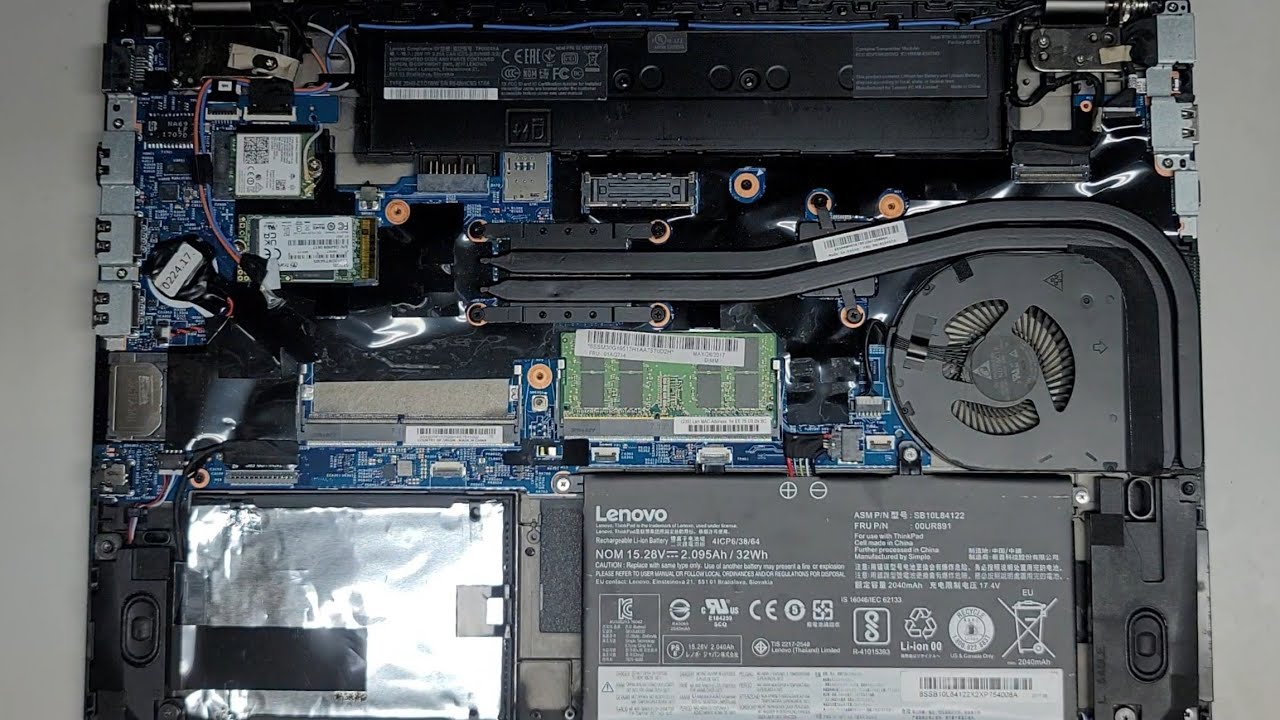 Lenovo ThinkPad P51S Disassembly RAM SSD Hard Drive Upgrade Bottom Cover Tamper Hard Wired Repair