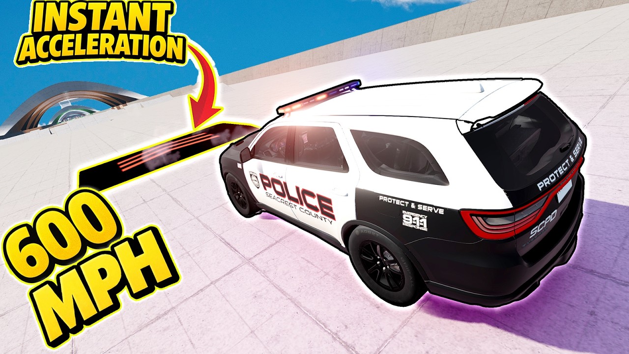 BeamNG Drive 0 to 600 MPH VS DOWN HILL   Realistic Car Crashes #5