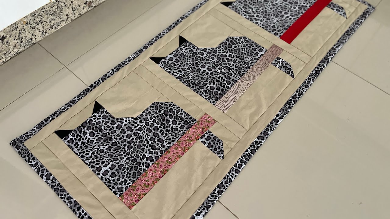 TAPETE DE ONÇA 🐆 EM #patchwork