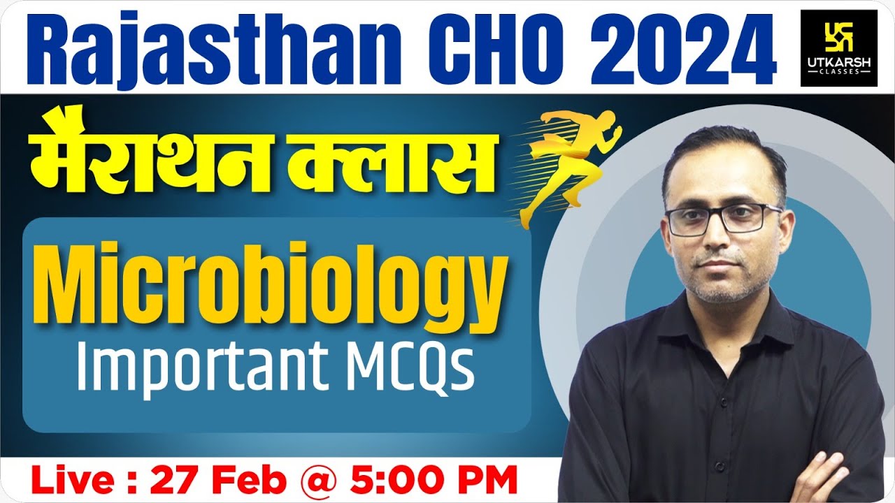 Rajasthan CHO  MahaMarathon Class | Complete Microbiology | Rajasthan CHO  Marathon |By Suresh sir