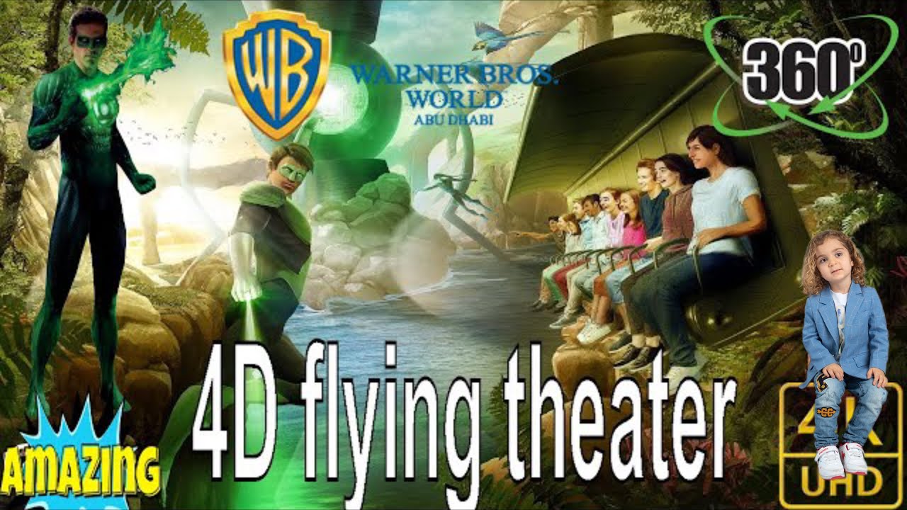 Green Lantern: 4D , 360 Galactic Odyssey at Warner Bros. World in Abu Dhabi {4K}
