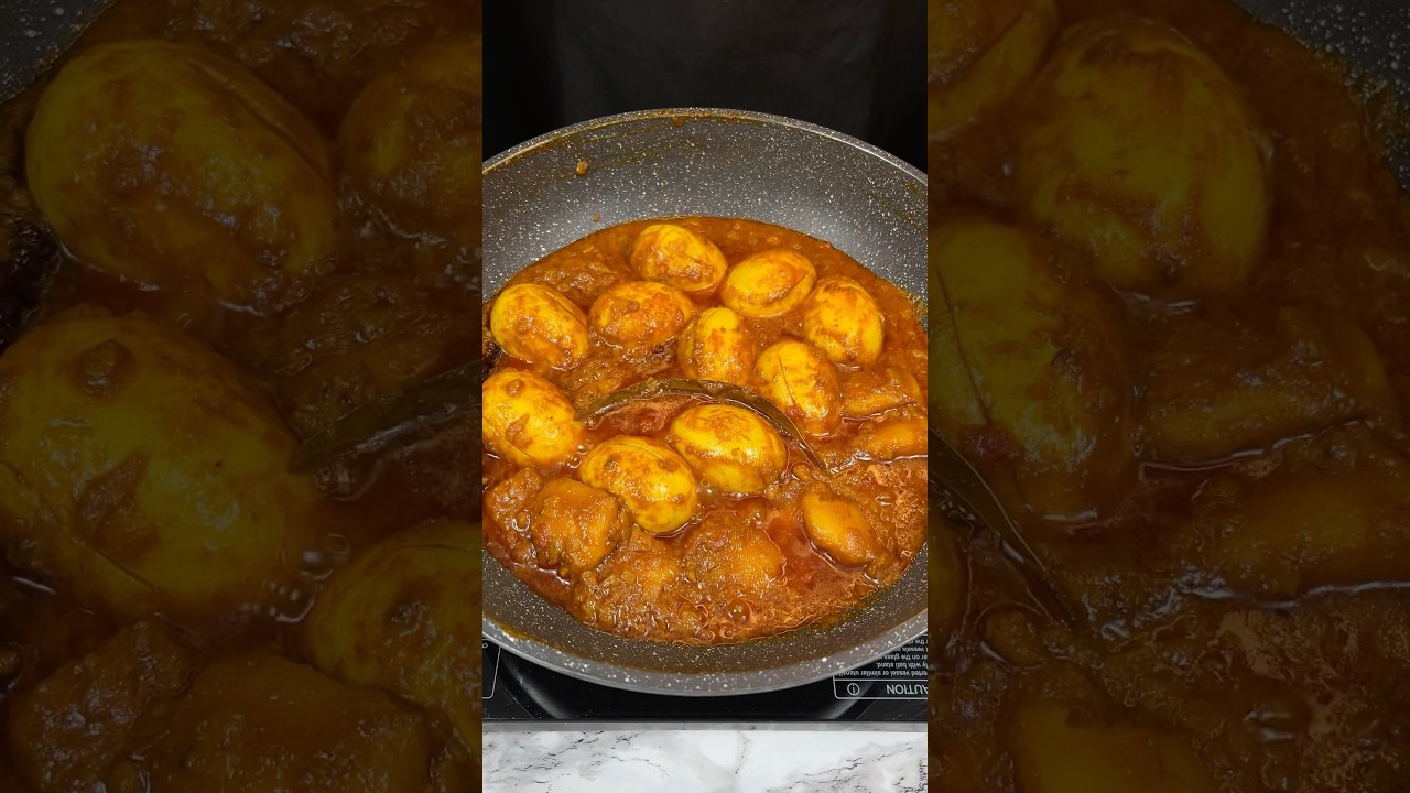 Bengali Egg Curry ASMR Cooking #shorts #food #cooking #asmr #recipe #sounds #crunchytreats #eggcurry