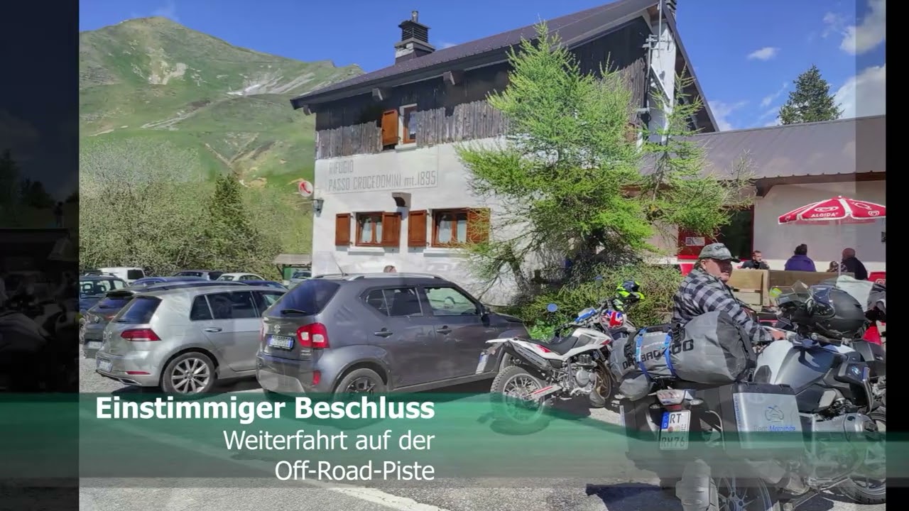 Erzwungene Offroadfahrt zum Gardasee -- Motorrad Tour - Passo di Croce Domini - Italien