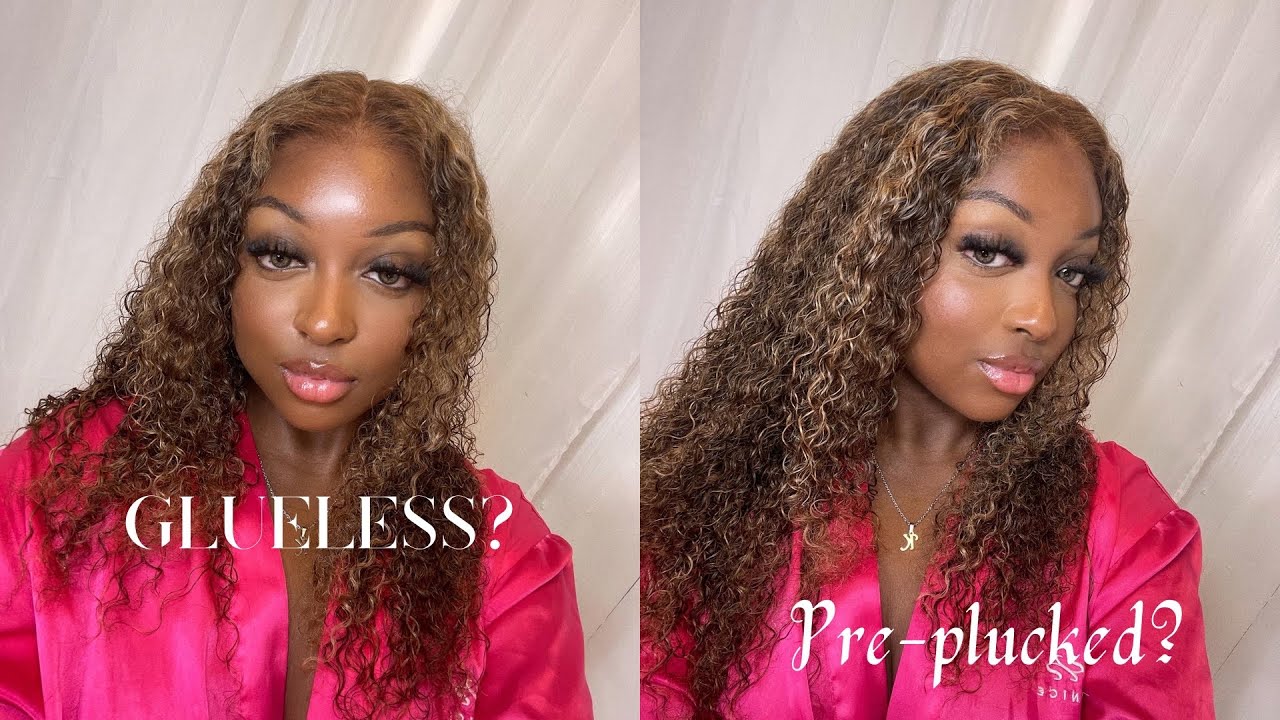 GLUELESS HONEY BLONDE HIGHLIGHTED CURLY WIG FROM AMAZON??😍😍| Unice Hair Amazon