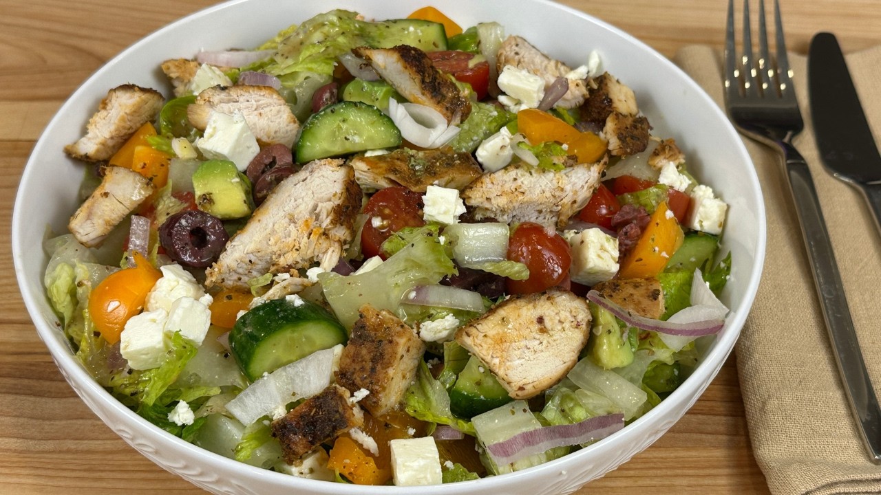 I Turned a Greek Salad Into a High Protein Meal