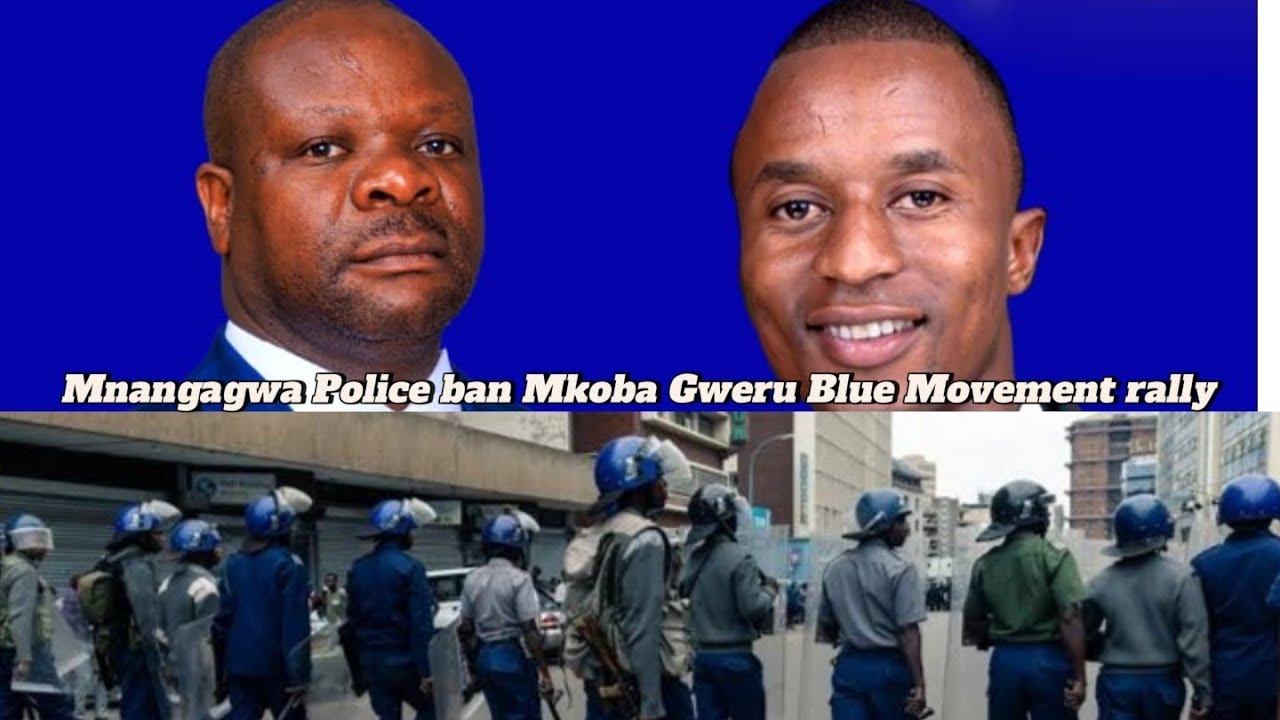 Growing anger as Mnangagwa Police ban Mkoba Gweru Blue Movement rally| hanzi No Chamisa face.