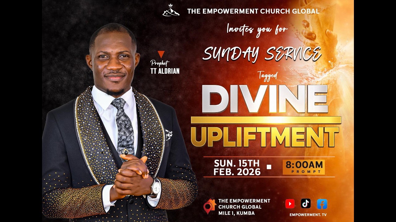 SUNDAY PROPHETIC AND MIRACLE SERVICE || DIVINE UPLIFTMENT || WITH PROPHET TT ALDRIAN || 15, FEB 2026