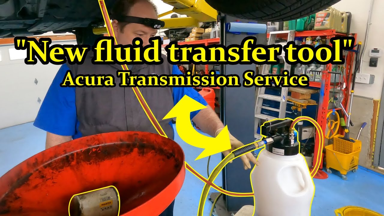 Oil change and transmission drain & refill on a 2018 Acura TLX.
