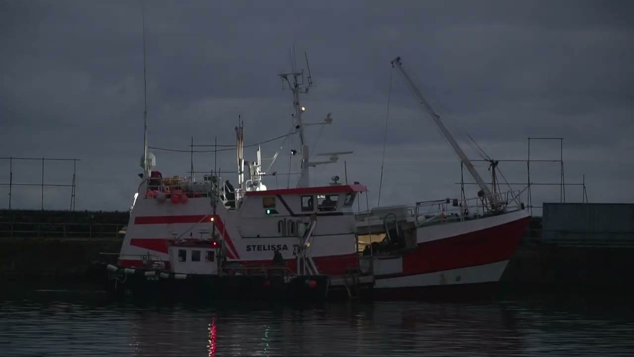 Huge beam trawls undergoing repair in Newlyn.