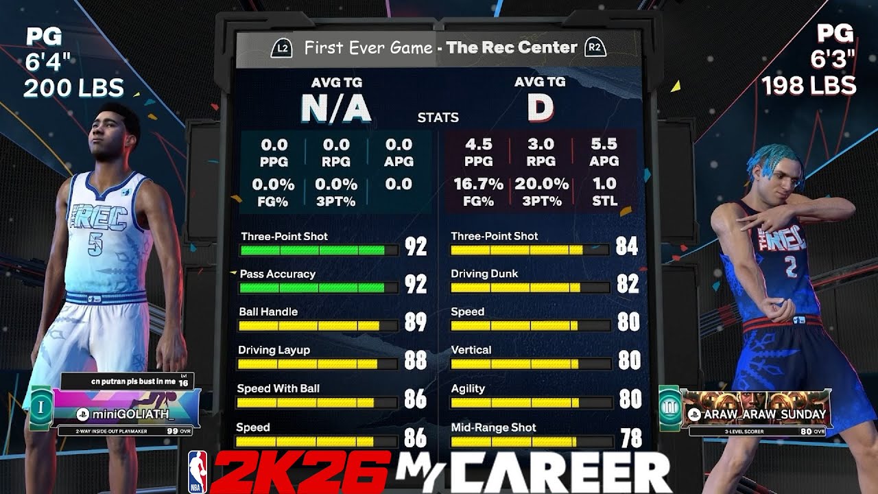 NBA 2K26 myCareer REC Center - First REC Game