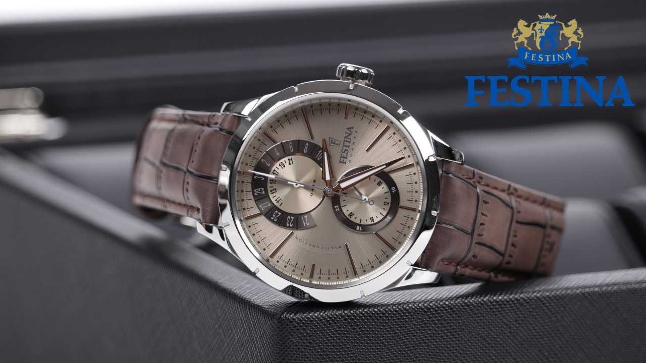 Кварцевые мужские часы FESTINA Retro Multifunction F16573/9 | Style-Time