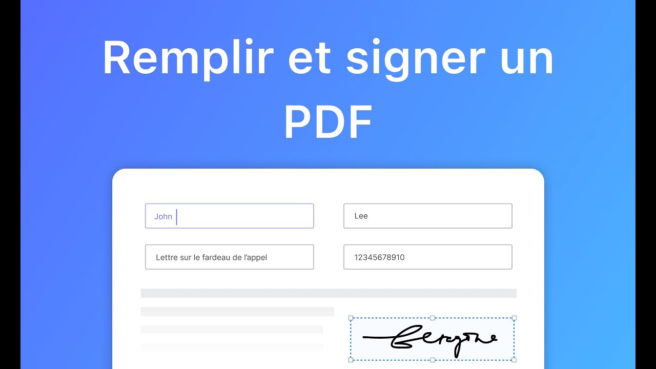 Signer un document PDF sans l'imprimer