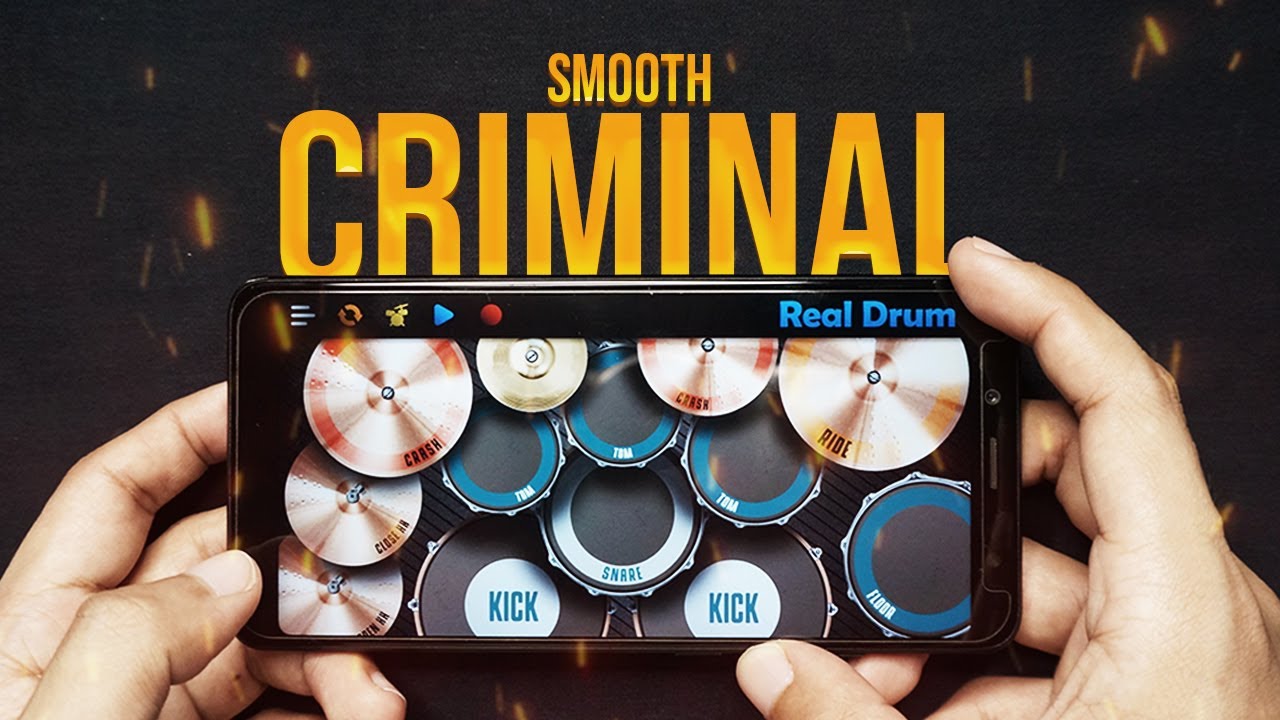 I played SMOOTH CRIMINAL using REALDRUM app