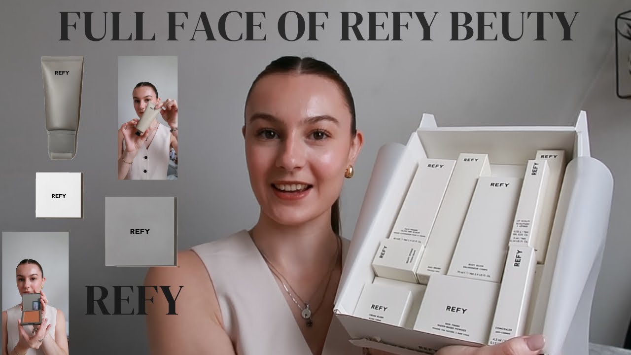 FULL FACE OF REFY | first time trying REFY beauty | Ella Wynn