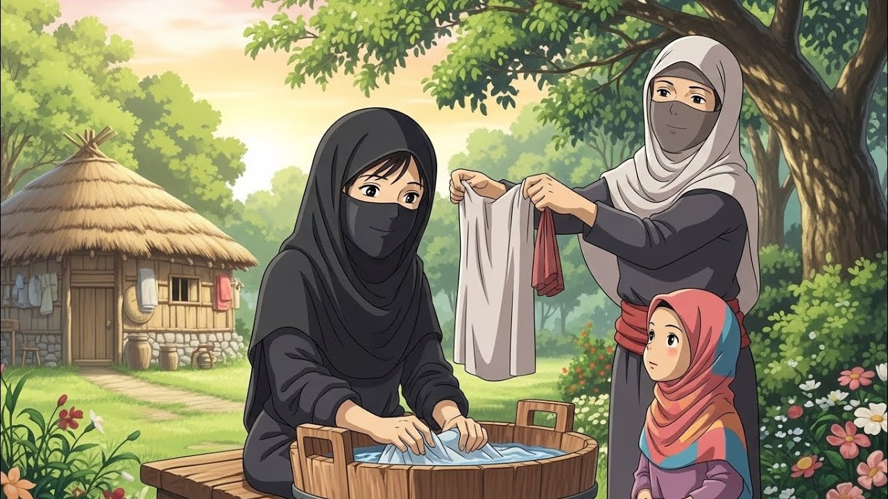 Peaceful Spring Village Morning 🌿 | Islamic Cartoon Village Life | Calm Rural Bangladesh Vlog