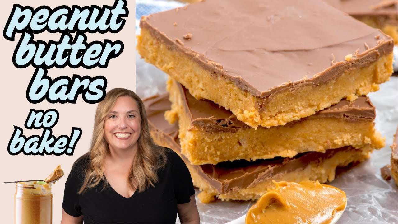Батончики с арахисовым маслом, не требующие выпечки, со вкусом конфет!