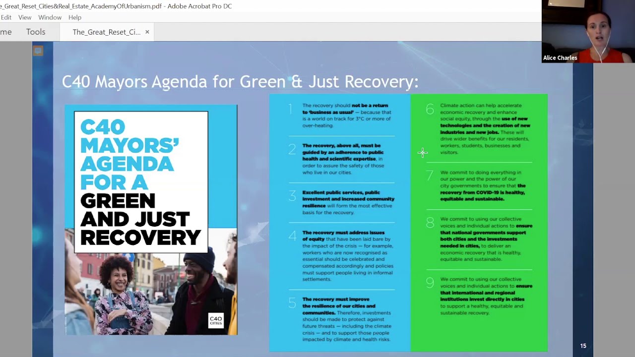 The Great Reset: Cities Post Covid 19 with Alice Charles, World Economic Forum