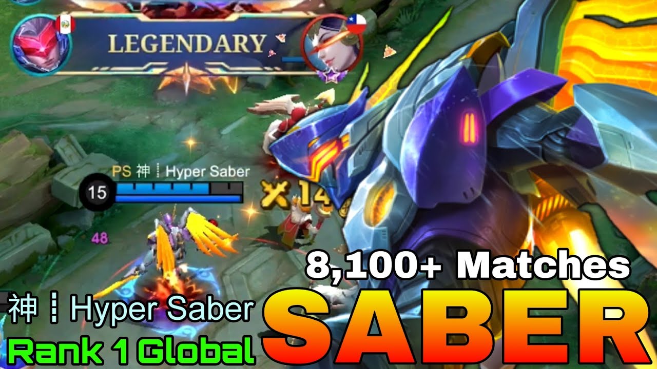 8,100+ Matches Saber Hyper Legendary - Top 1 Global Saber by 神┋Hyper Saber - Mobile Legends