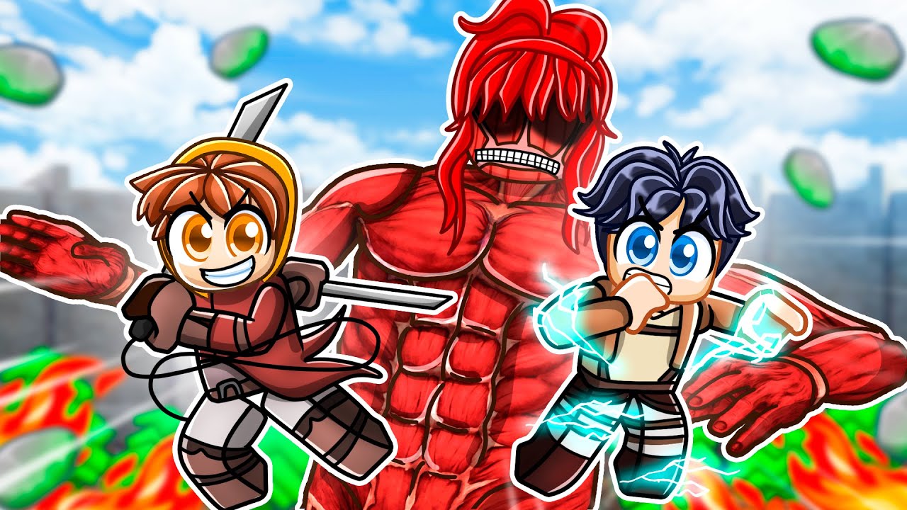 Having a ATTACK ON TITAN ANIME FAMILY in Roblox!