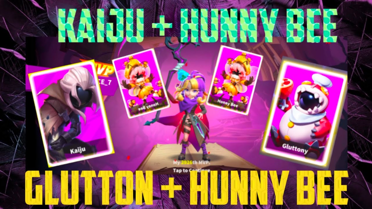 Kaiju + hunny bee🤩    Gluttny + hunny bee😆 Super sus gamplay #supersusgameplay #super sus