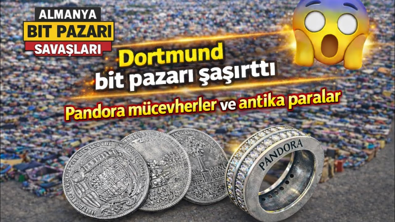Dortmund Bitpazarı Şaşırttı 😱Pandora Mücevherler ve Antika Gümüş Paralar Buldum💰(Part 9) #bitpazarı 