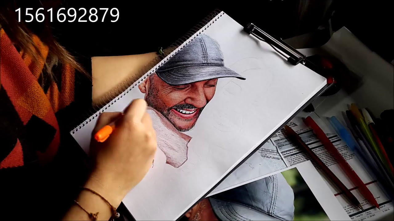 Retrato ,birome  sobre papel