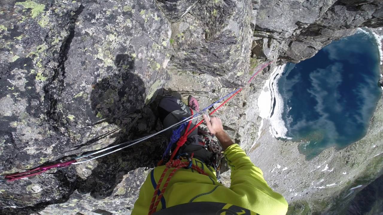 Rock climbing, Via Melchiori-pianta, parete sud Cima d'Asta