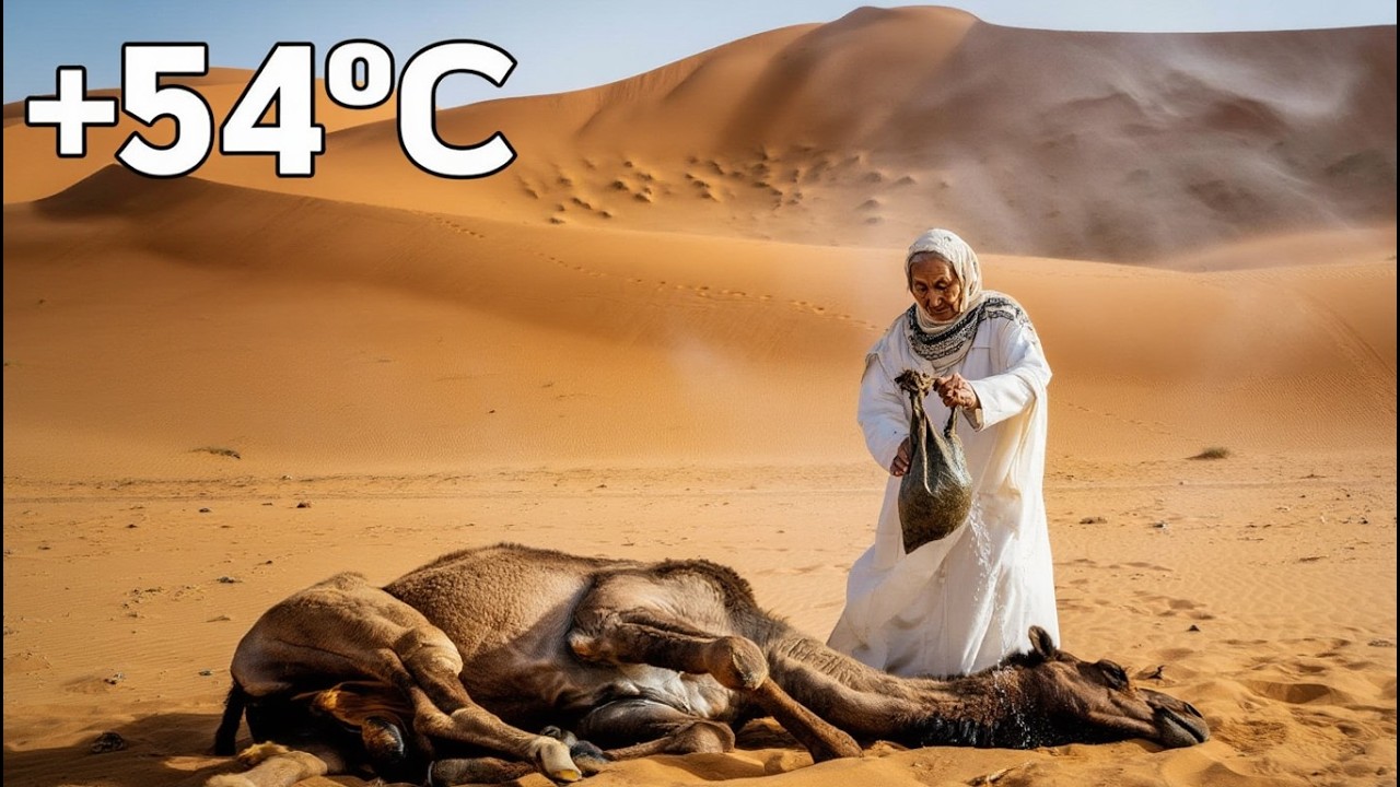 78-Year-Old Bedouin Woman Saves Dying Camel at +129°F | Sahara Desert