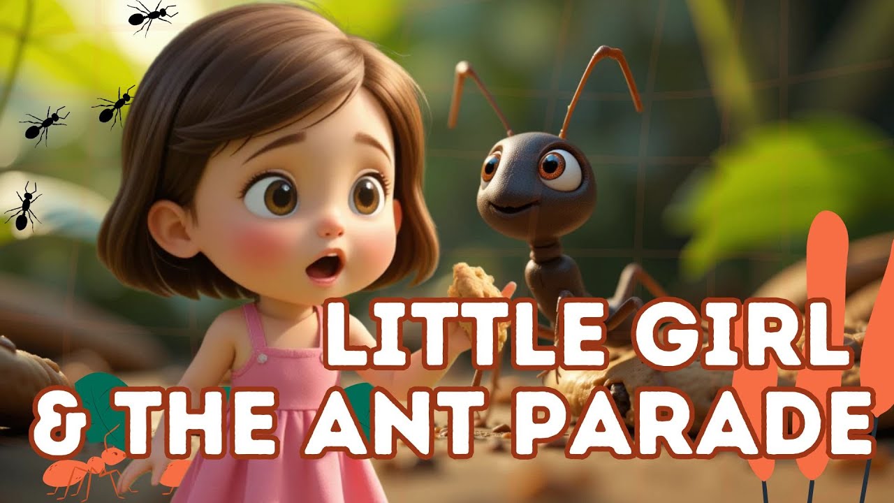 Little Girl and the Ant Parade -Animal Song for Kids | 3D Animated Nursery Rhyme