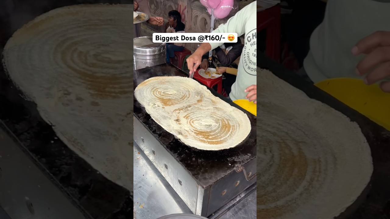 Lucknow Famous Biggest Dosa in Just ₹160/- #shortvideo #streetfood