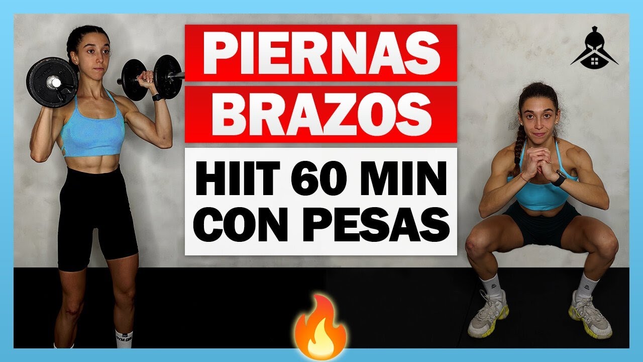 💪 Piernas y Brazos Fuertes en Casa | Rutina 60 Min con Mancuernas 🔥