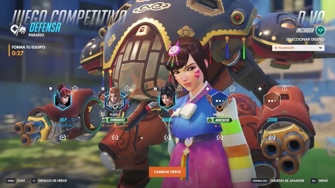 Overwatch | TEMPORADA 1 CONQUISTA | PARAÍSO | ESCOLTA | 5v5 JUEGO COMPETITIVO | #01
