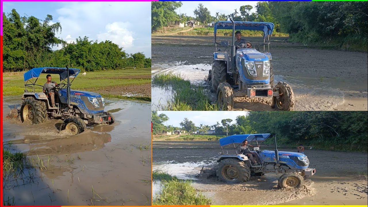 Sonalika Tiger 🐯//Working In Mud//   Tractor Working in Cultivator Demo Video...