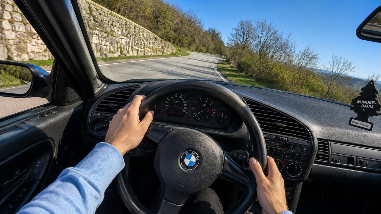 BMW E36 320i POV Onboard (aggressive driving w/ powerslides)