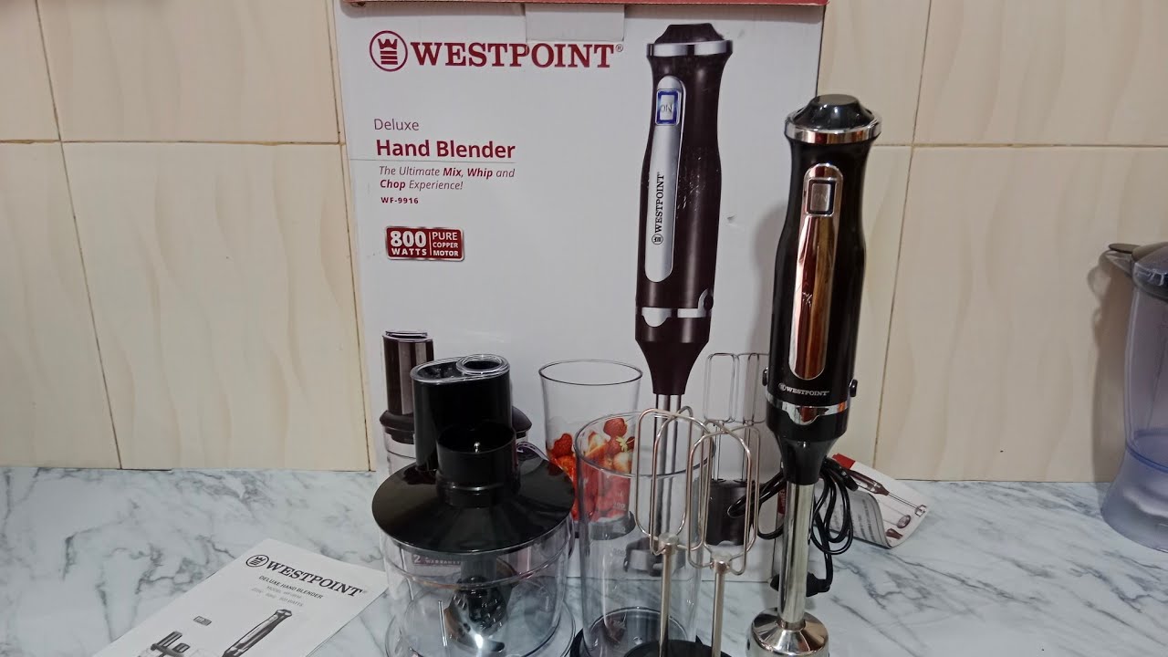 West point Hand Blender WF 9916 Unboxing and Complete Working Video & full  review in Urdu Hindi