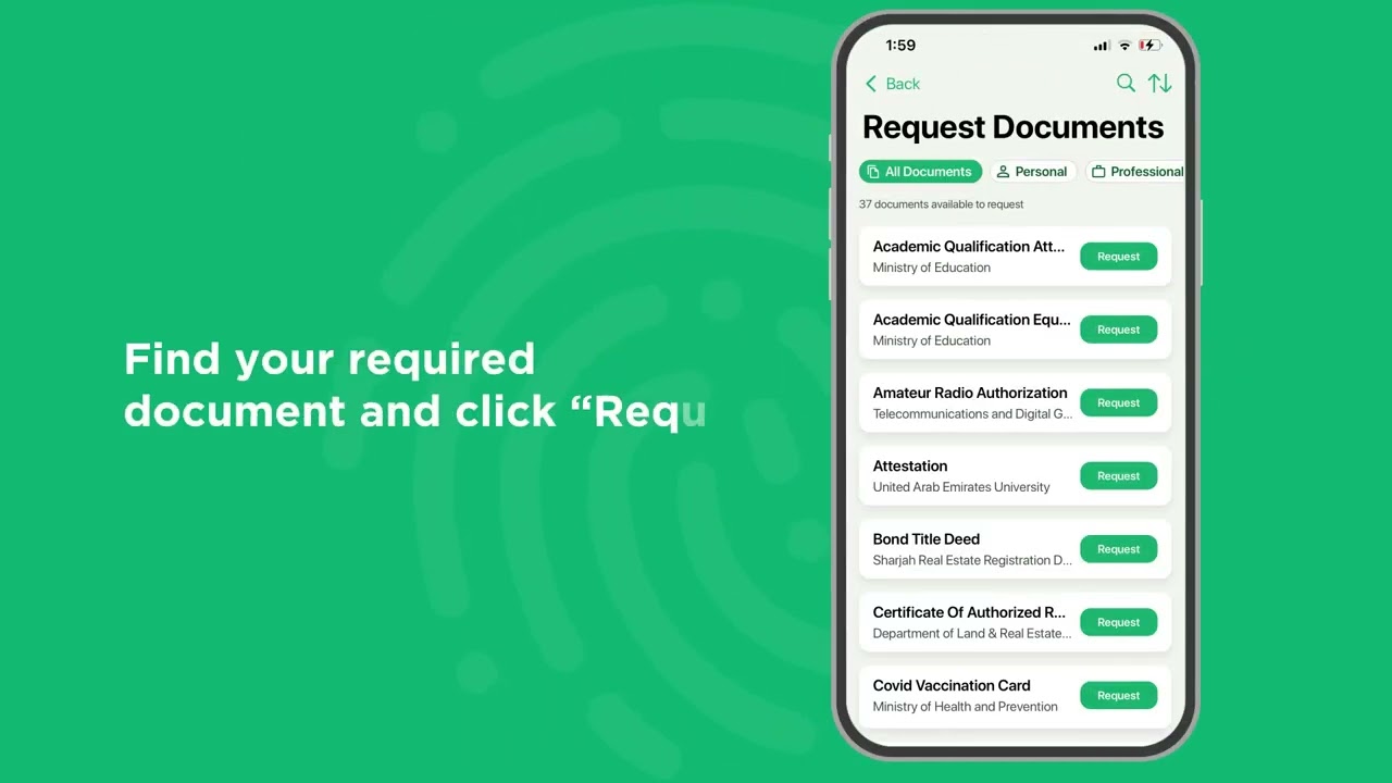Request A Digital Copy of Your Official Documents on UAE PASS