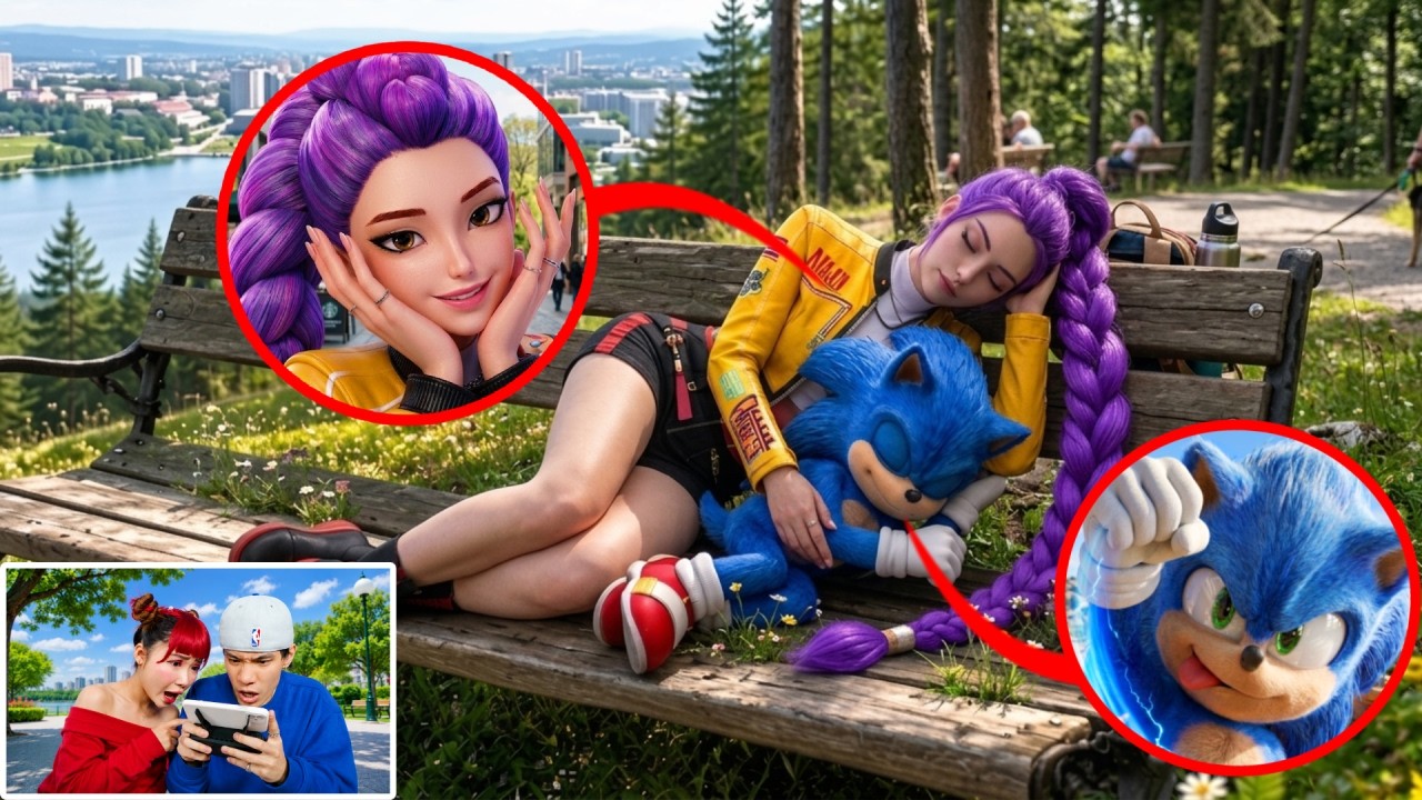 MY DRONE FOUND RUMI LYING NEXT TO SONIK ON A MOUNTAIN BENCH!! (WHO WAS WATCHING?!)