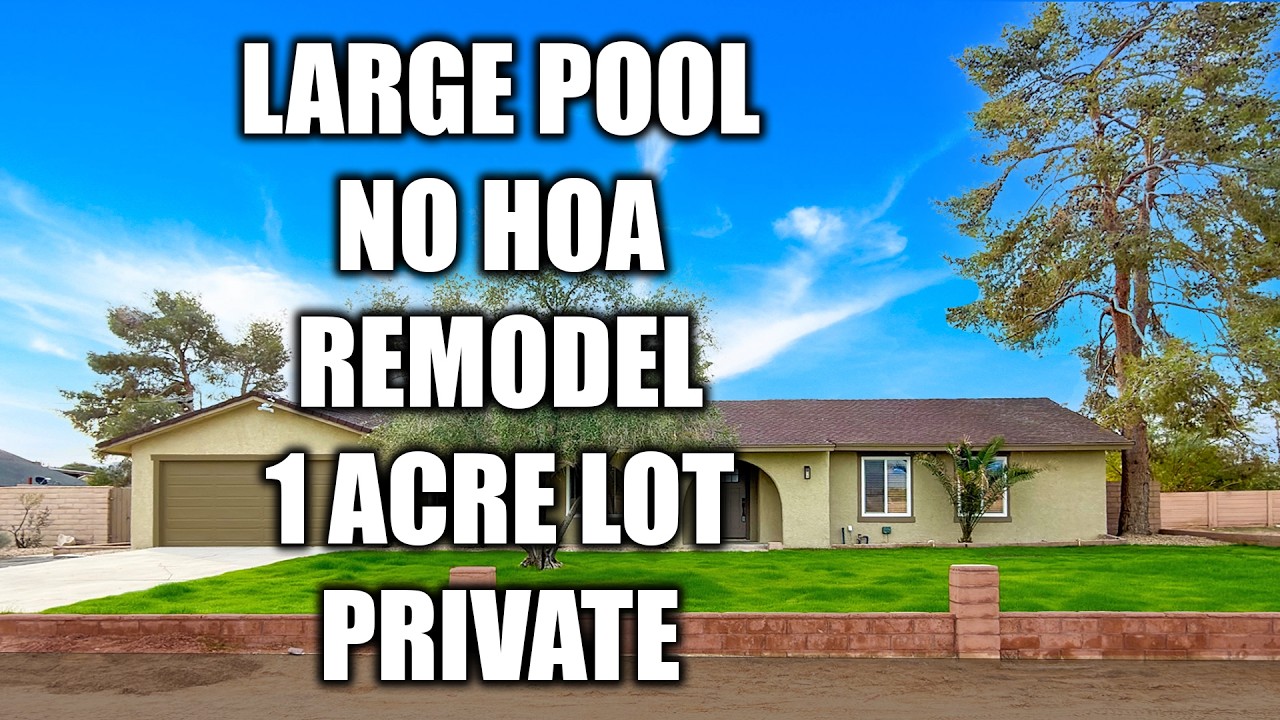 No HOA Home for Sale in Las Vegas with Huge Pool and 1 Acre Lot | Oversized 2 Car Garage