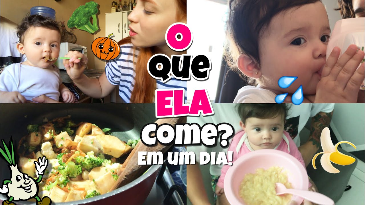 O QUE A MINHA BEBÊ DE 6 MESES COME, DURANTE UM DIA!!!