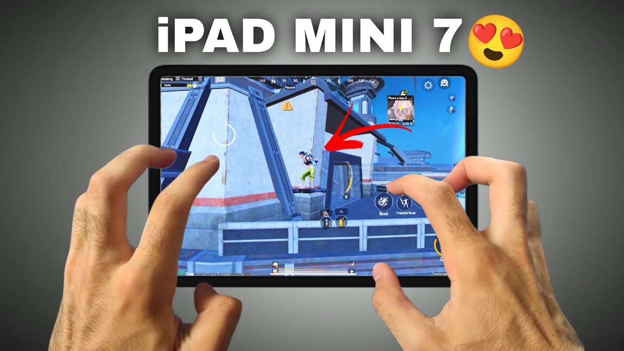 iPad mini 7 smooth + 60 FPS 🔥/ HANDCAM GAMEPLAY 😍/ iPAD MINI PUBG/BGMI TEST