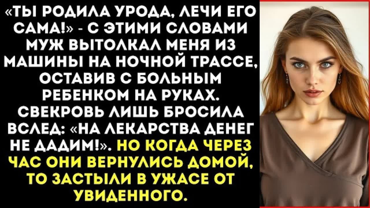 «Ты родила урода!» — муж со свекровью вышвырнули меня с больным ребенком из машины на трассе.