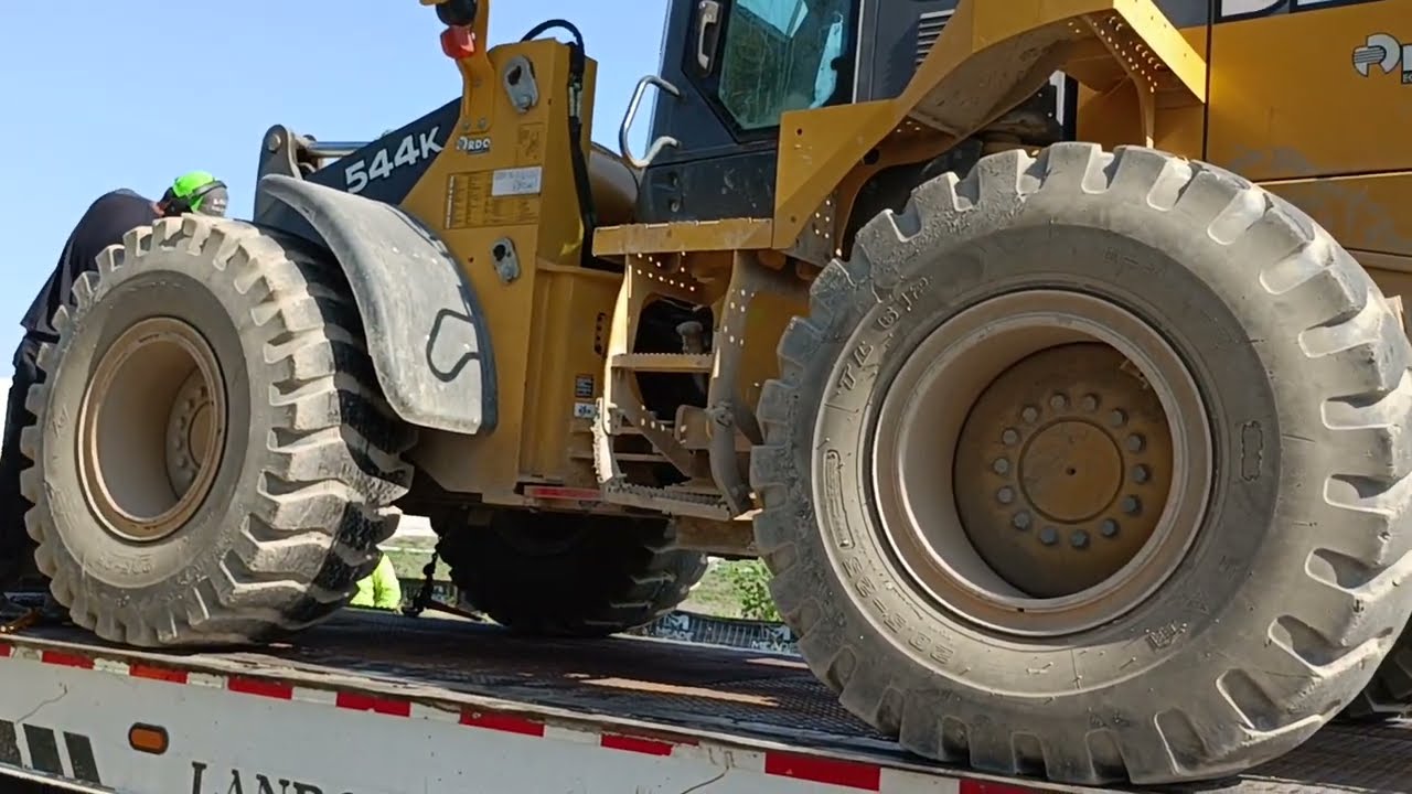 Moving Heavy Equipment with Landoll Trailer 🤠👍