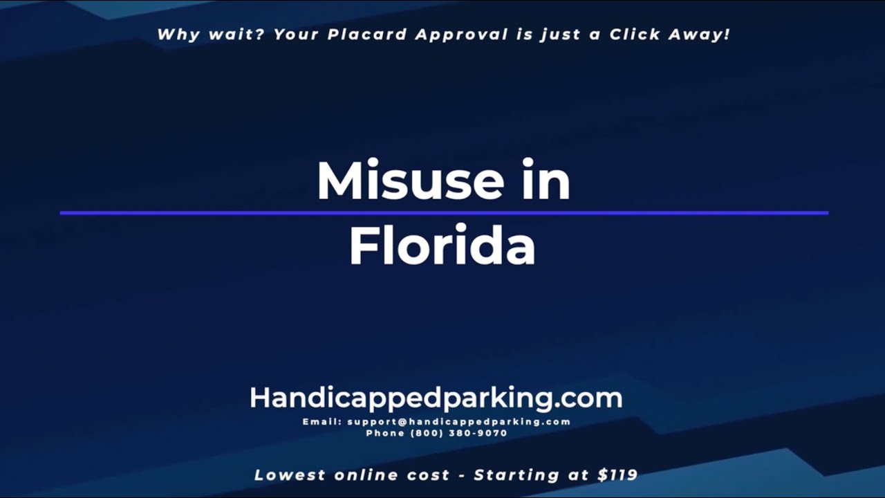 Handicap Placard Misuse in Florida - The Dos/Donts