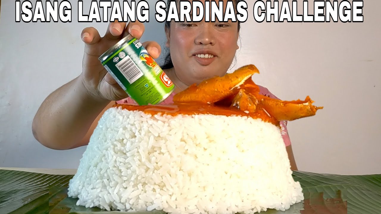 ISANG LATANG SARDINAS CHALLENGE | MUKBANG PHILIPPINES