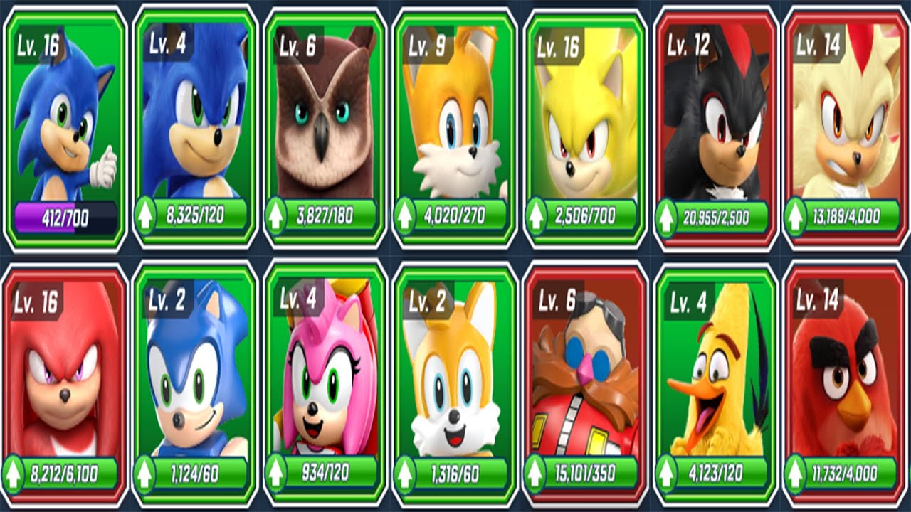 Sonic Forces Speed ​​Battle — все фильмы, все Angry Birds и все Lego Runners (Чак, Ред, Шэдоу, Эми)