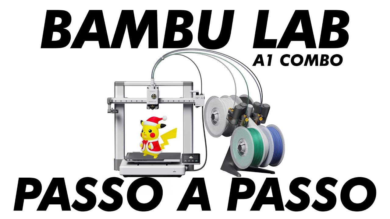 Bambu Lab A1 Combo com AMS Unboxing Montagem Calibragem e Teste impressora 3D