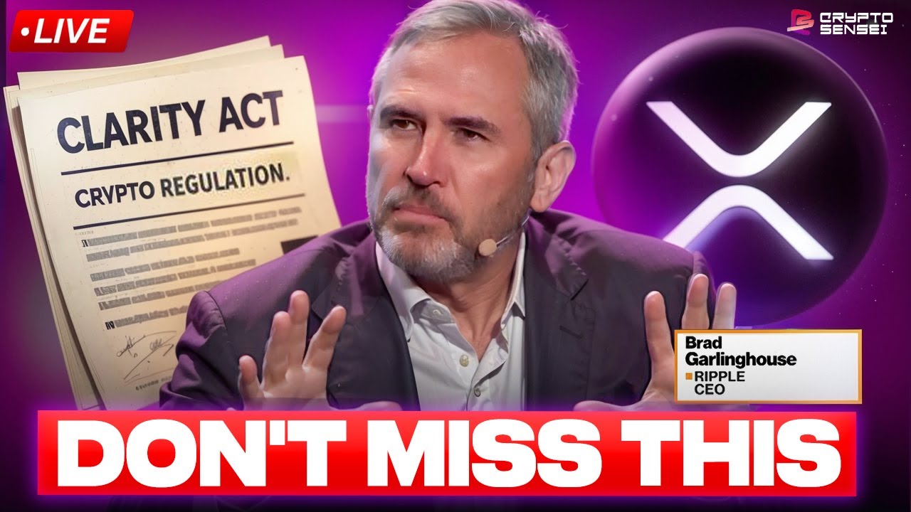 🔴 LIVE: Brad Garlinghouse Predicts Clarity Act Deadline, XRP Price Update & Spot ETF Inflows