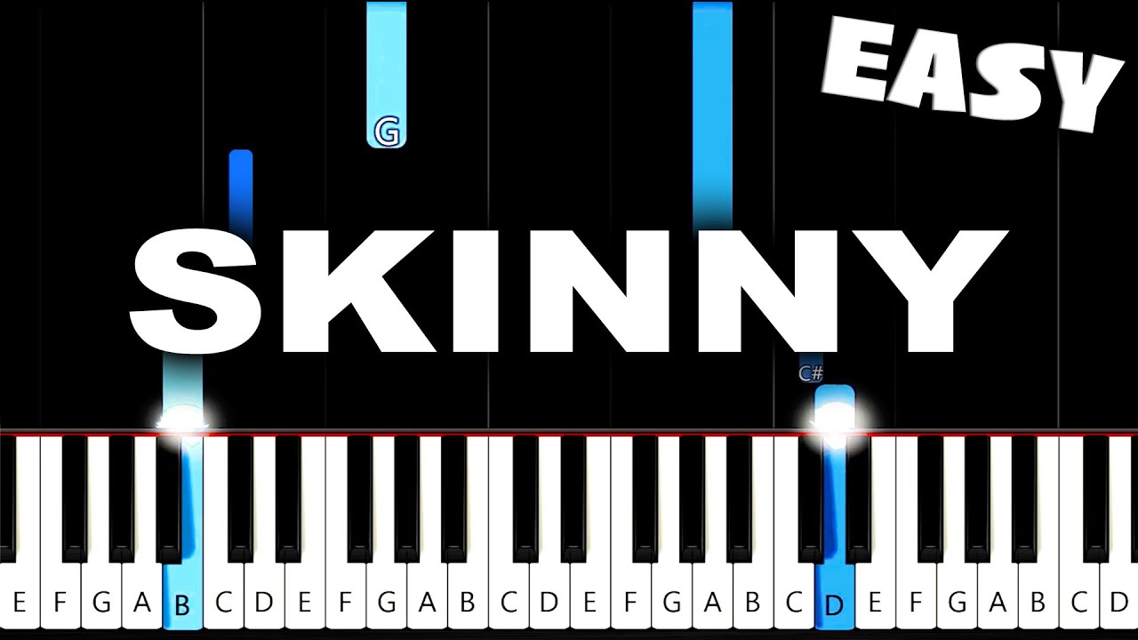 Billie Eilish - SKINNY - EASY Piano Tutorial