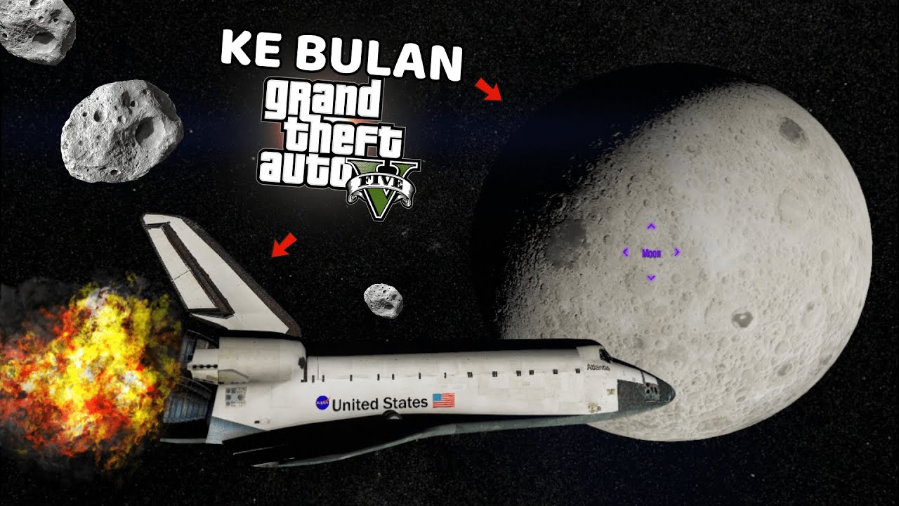 BUMI HANCUR DAN PERGI KE BULAN - GTA 5 MOD